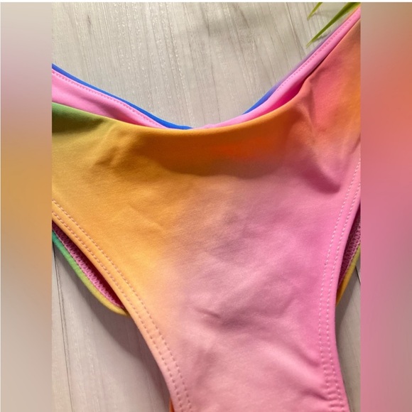Frankies Cheeky Rainbow Bikini Bottom in Serotonin - Picture 4 of 10